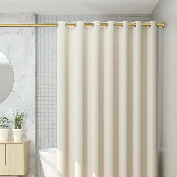 CorkLatta Gold Shower Curtain Rod 31 to 104 Inch, 1 Inch Diameter Adjustable - Image 7