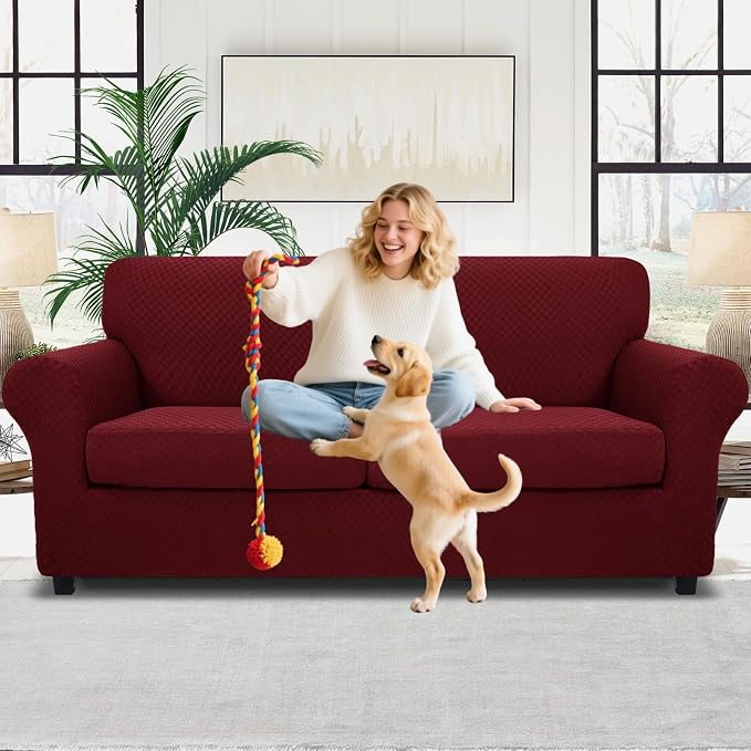 MAXIJIN 3 Piece Stretch Couch Covers - Image 2