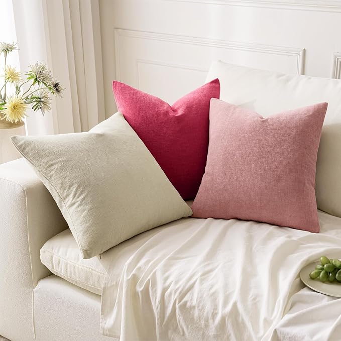 MIULEE Cream Couch Pillow Covers 18x18 Inch - Image 5