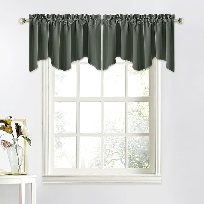 NICETOWN Small Valances for Living Room, Bathroom Window Topper Kitchen by NICETOWN