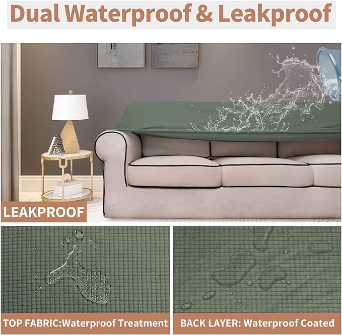 Easy-Going 100% Waterproof Oversized Chair Couch Cover, Dual Waterproof Sofa - Image 3