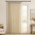 Topfinel 96 Inches Long Pinch Pleated Semi Sheer Curtains, Natural Linen by Topfinel