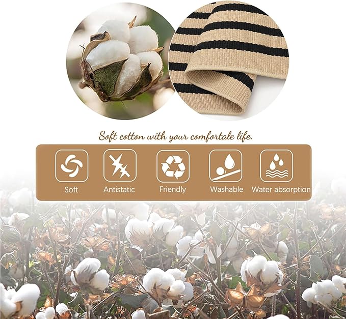 KOZYFLY 3'x5' Cotton Area Rug, Hand-Woven, Machine Washable, Living Room - Image 5