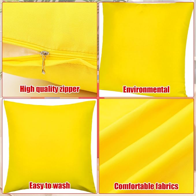 Preboun 8 Pcs 18 x 18 Inch Fresh Colors Decorative Throw Pillow Covers Mixed - Image 3