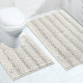 Turquoize Chenille Bathroom Rugs Set Non-Slip Bath Mats by Turquoize
