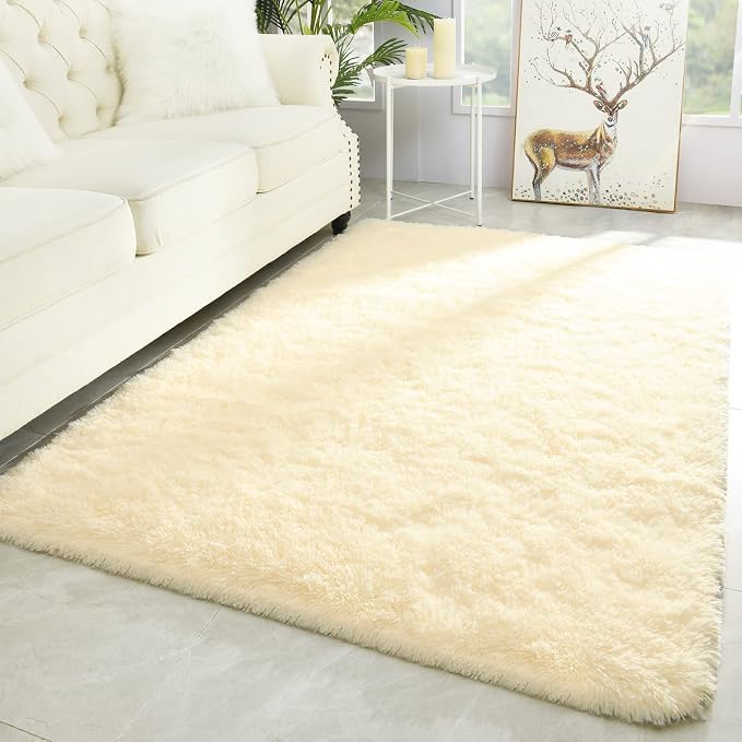 Merelax Modern Soft Fluffy Large Shaggy Rug by Merelax