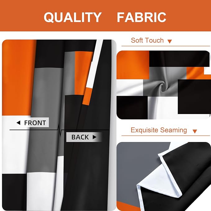 Tyrot Orange 100% Blackout Curtains - Image 6
