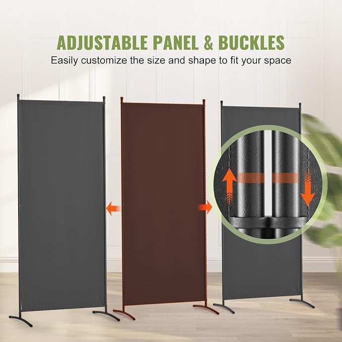 VEVOR Room Divider, 3 Panel Room Dividers and Folding Privacy Screens, Fabric - Image 4