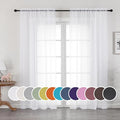 OWENIE Sheer Curtains 84 inches Long 2 Panels Set by OWENIE