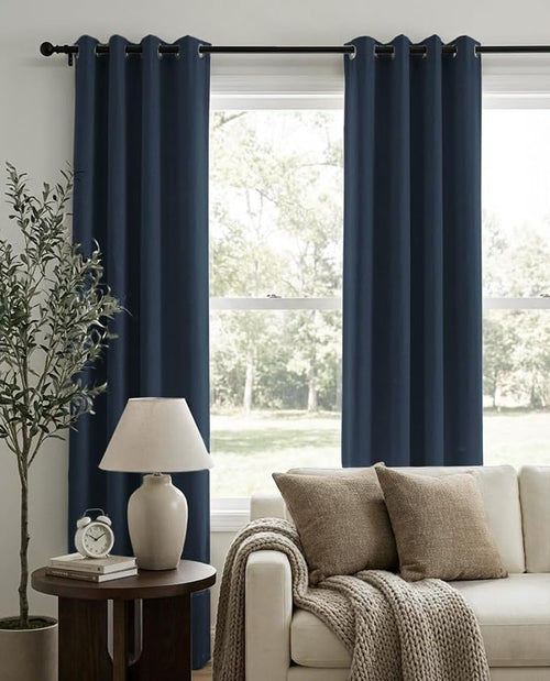 100% Blackout Shield Linen Blackout Curtains - Image 2