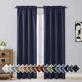 OVZME Navy Blue Blackout Curtains by OVZME
