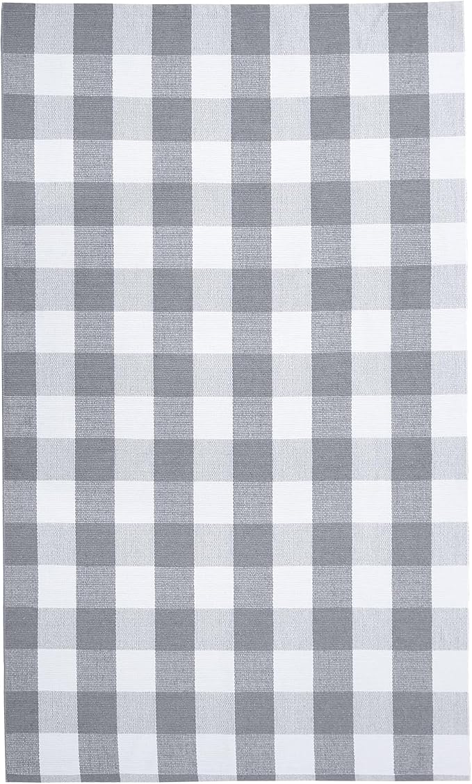 IOHOUZE Buffalo Plaid Checkered Rug 4x6 Ft Front Door Mats, Washable Area Rugs - Image 8