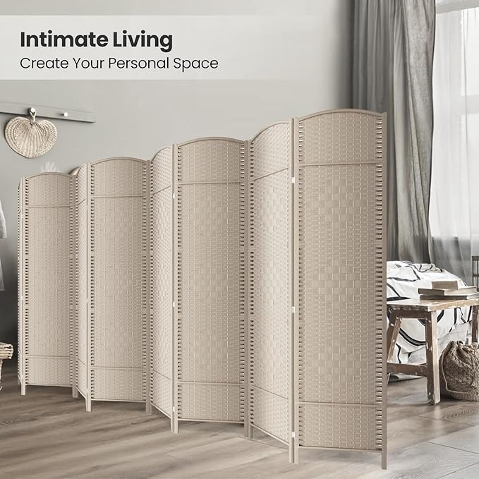 8 Panel Room Divider, 6Ft Folding Privacy Screen, Tall - Image 4