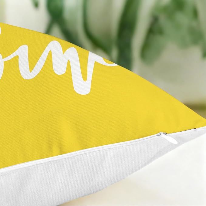 Hexagram Yellow Geometric Pillow Covers 18x18 Set of 4, Decorative Outdoor - Image 5