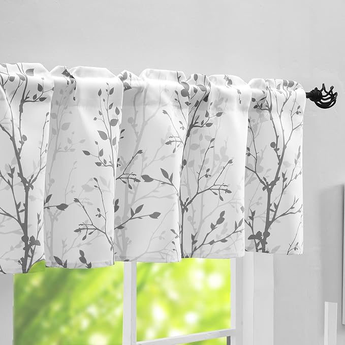 Luvyohmee Tree Branch Printed Curtain Valance, 18 inches Long Window Treatment by Luvyohmee