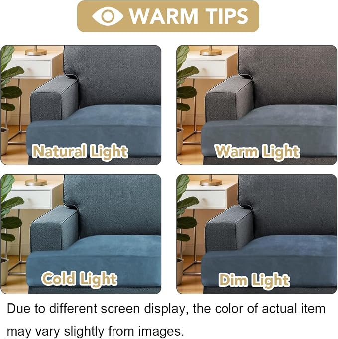 H.VERSAILTEX Stretch Velvet T Cushion Chair Covers - Image 4