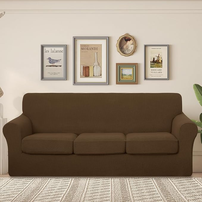 U-NICE HOME 4 Pieces Stretch Couch Cover Sofa Cover Washable Sofa Slipcover - Image 2