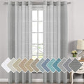H.VERSAILTEX Ultimate Natural Effect Linen Semi-Sheer Curtains, Nickel Grommet by HVERSAILTEX