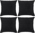 Fancy Homi 4 Packs Boho Black Decorative Throw Pillow Covers 22x22 Inch by Fancy+Homi
