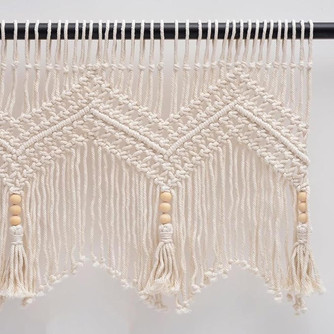 Boho Valance Macrame Curtains for Windows Macrame Valance for Bedroom - Image 4