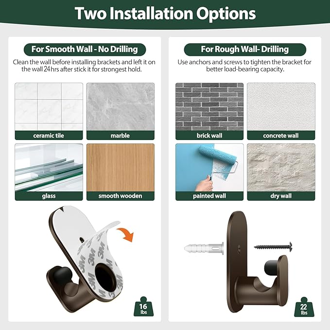 KAMANINA 2 Pack Curtain Rods No Drilling - Image 3