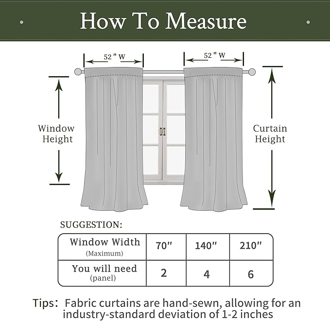 LAMIT Olive Green Velvet Curtains 80 Inch - Image 8