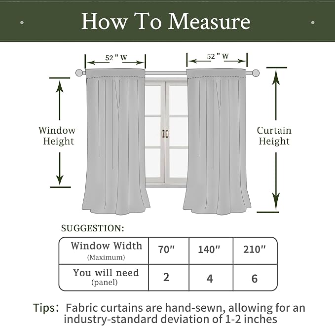 LAMIT Olive Green Velvet Curtains 120 Inch - Image 8