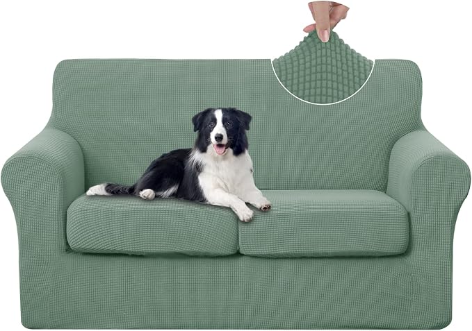U-NICE HOME 3 Pieces Stretch Loveseat Couch Cover Sofa Cover Washable Sofa by U-NICEHOME