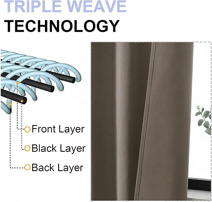 Simplebrand Ava Latte Short Blackout Curtains - Image 5