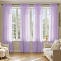 MIULEE Light Purple Sheer Curtains 108 Inches Long, 4 Panels Set, Lavender by MIULEE