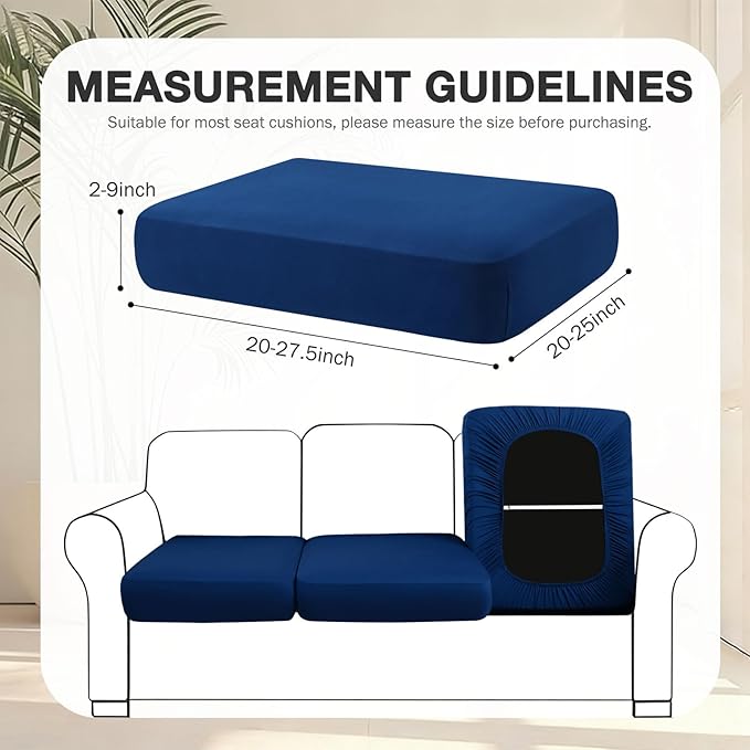 hyha 8Pcs Patio Cushion Covers, Stretch Outdoor Couch Cushion Covers Replacement - Image 2