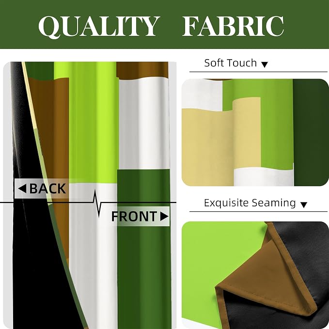 Tyrot Avocado Green 100% Blackout Curtains - Image 6