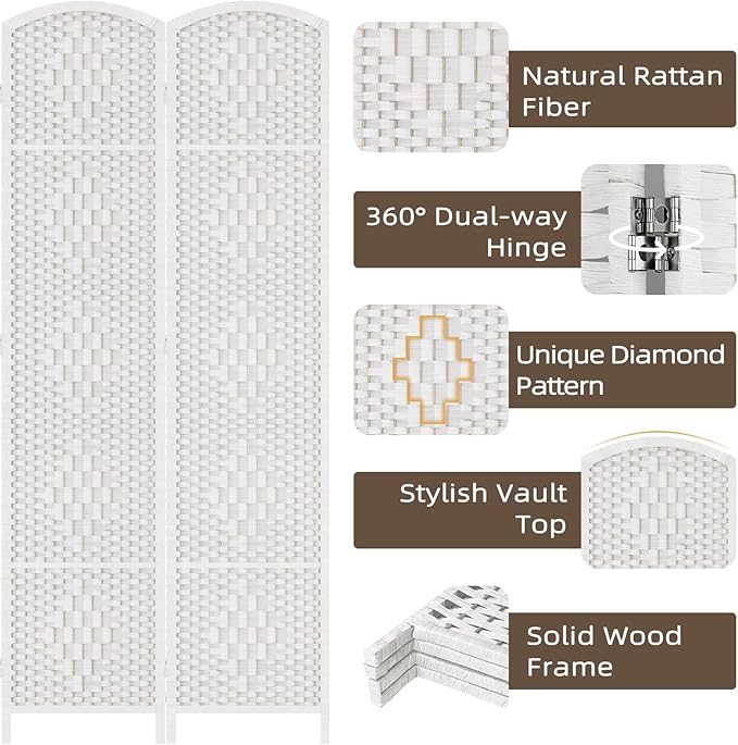 HALLYBEE Room Divider for Space Separation, Room Dividers and Folding Privacy - Image 4