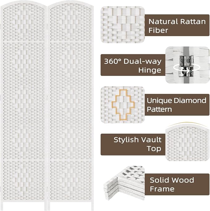 HALLYBEE Room Divider for Space Separation, Room Dividers and Folding Privacy - Image 4