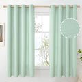BGment Light Green Linen Curtains 63 Inch Length 2 Panels Set No See Through by BGment