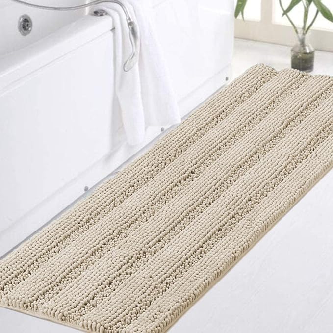 Turquoize Luxury Bath Runner, Fog Bathroom Rug 47 x 17 Inches Mat, Soft Plush by Turquoize