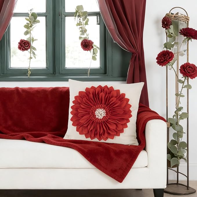 OiseauVoler Decorative 3D Sunflower Throw Pillow Covers Handmade Accent - Image 9