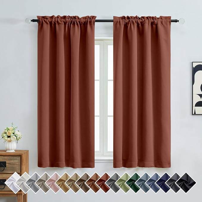 OVZME Terracotta Blackout Curtains by OVZME