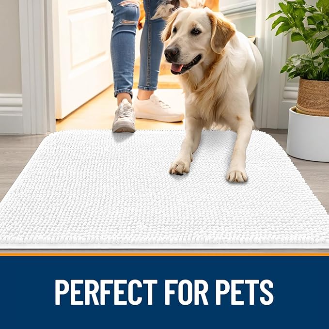 OLANLY Dog Door Mat for Muddy Paws 59x20, Absorbs Moisture and Dirt, Absorbent - Image 6