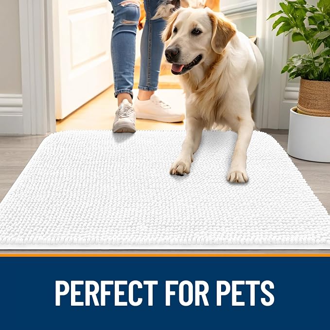 OLANLY Dog Door Mat for Muddy Paws 47x17, Absorbs Moisture and Dirt, Absorbent - Image 6