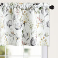 Leeva Modern Kitchen Valances for Windows, Watercolor Flower Print Window by Leeva