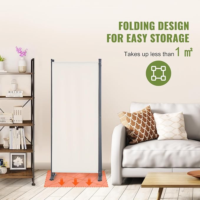 VEVOR Room Divider, 3 Panel Room Dividers and Folding Privacy Screens, Fabric - Image 5