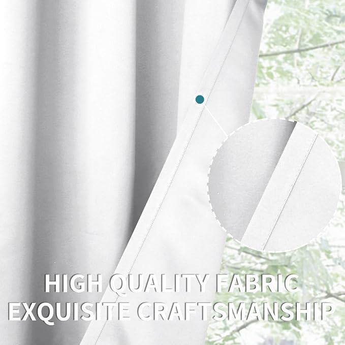 BGment White Curtains 63 Inch Length - Image 7
