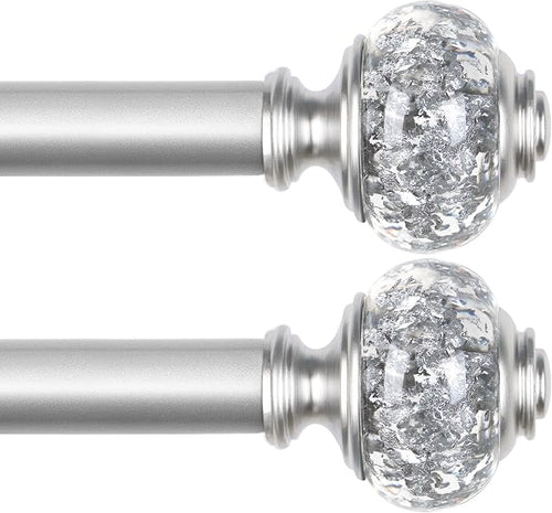 2 Pack Curtain Rod 32 to 58 Inches, USFOOK 7/8 Inch Telescoping Splicing by USFOOK