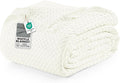 Utopia Bedding Ivory 100% Cotton Waffle Blanket 300 GSM Soft Lightweight by UTOPIABEDDING