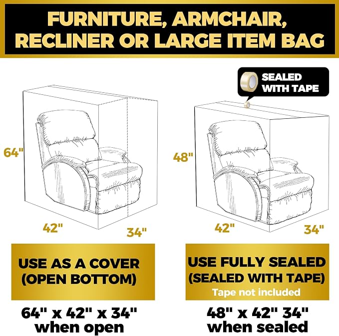 Plastic Furniture Covers for Moving Storage - Image 5