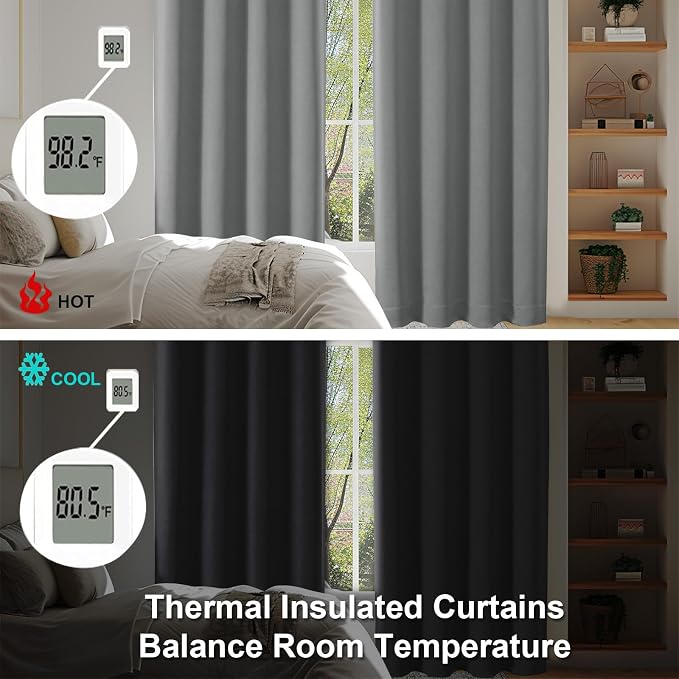 Simplebrand Ava Light Grey Blackout Curtains - Image 6