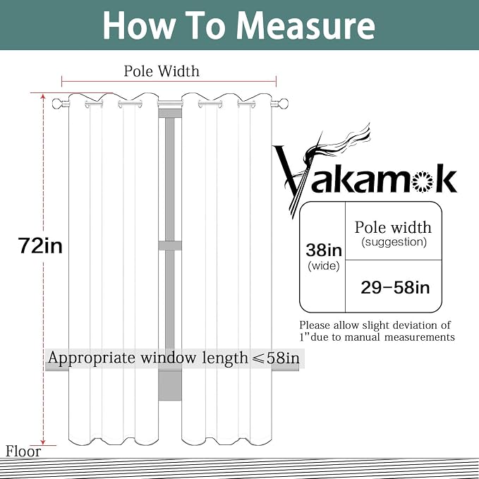 Yakamok Blackout Curtains Room Darkening Thermal Insulated - Image 7