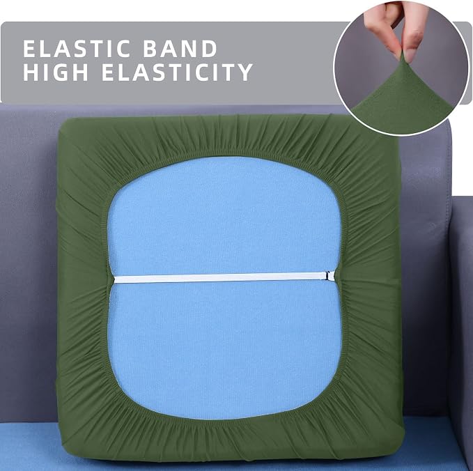 hyha Waterproof Couch Cushion Covers, Stretch Sofa Couch Seat Slipcover - Image 5