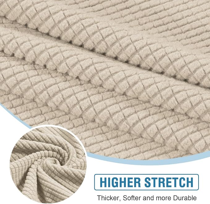 H.VERSAILTEX Sectional Couch Covers 4 Pieces Sofa Seat Cushion Covers L Shape - Image 4